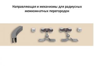 Направляющая и механизмы верхний подвес для радиусных межкомнатных перегородок Томск